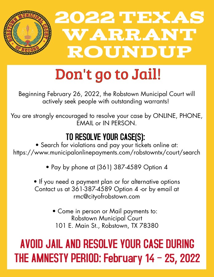 Warrant Roundup 2025 List